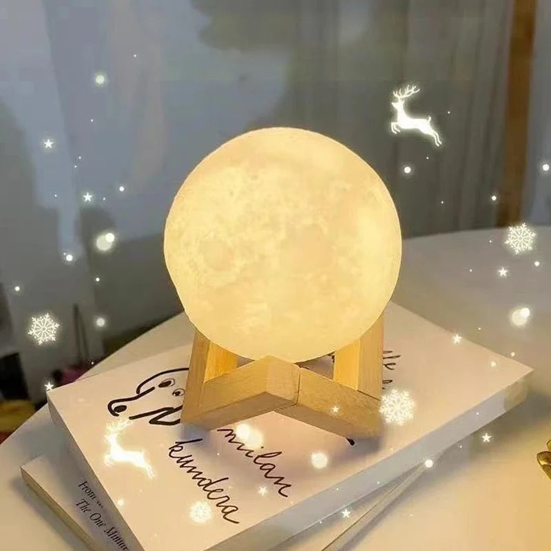 🌙✨ Luminária Lua 3D – Ilumine o Seu Espaço com Magia e Elegância!