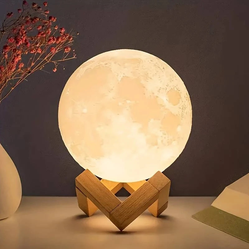 🌙✨ Luminária Lua 3D – Ilumine o Seu Espaço com Magia e Elegância!